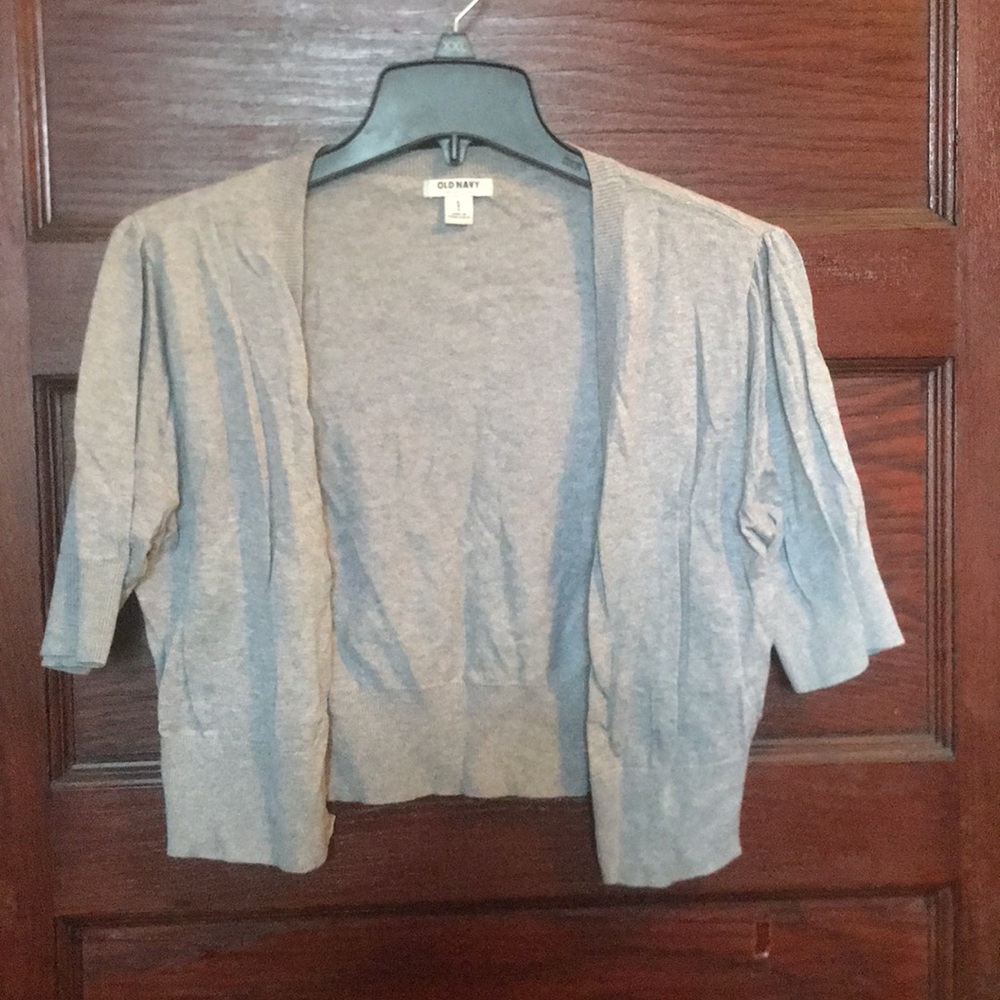 Gray sweater shrug